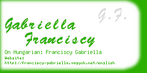 gabriella franciscy business card
